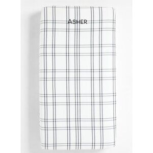 CRATE & KIDS Stax Organic Cotton Grey Baby Crib Fitted Sheet in Grey NWOT